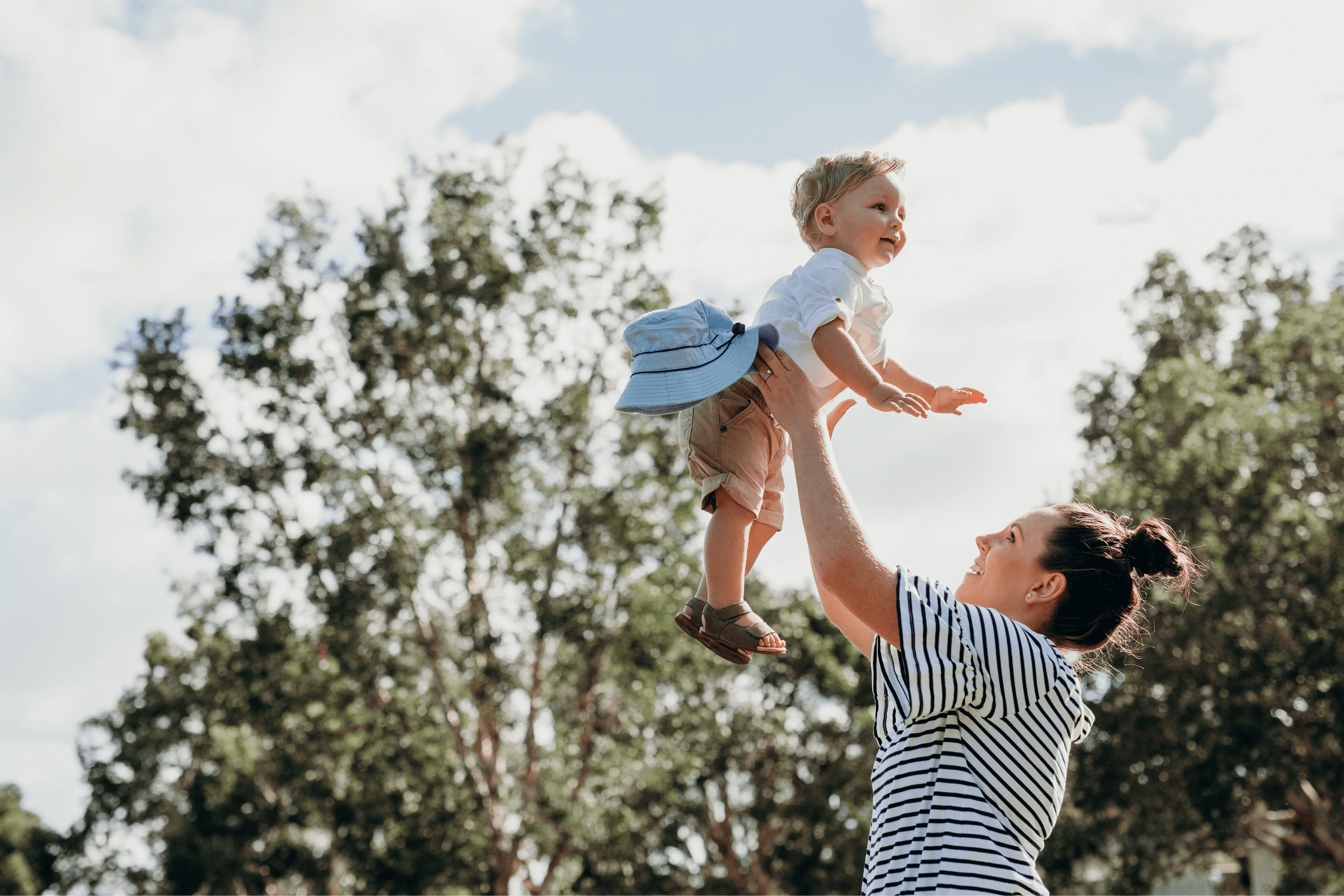 Caroline and Child playing in park
